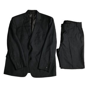 Lauren Ralph Lauren Suit Men's Blazer 46R Pants 38x32 Gray Wool Natural Stretch